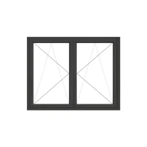 uPVC Window Tilt and Turn 1490 x 1190 Colour Frame