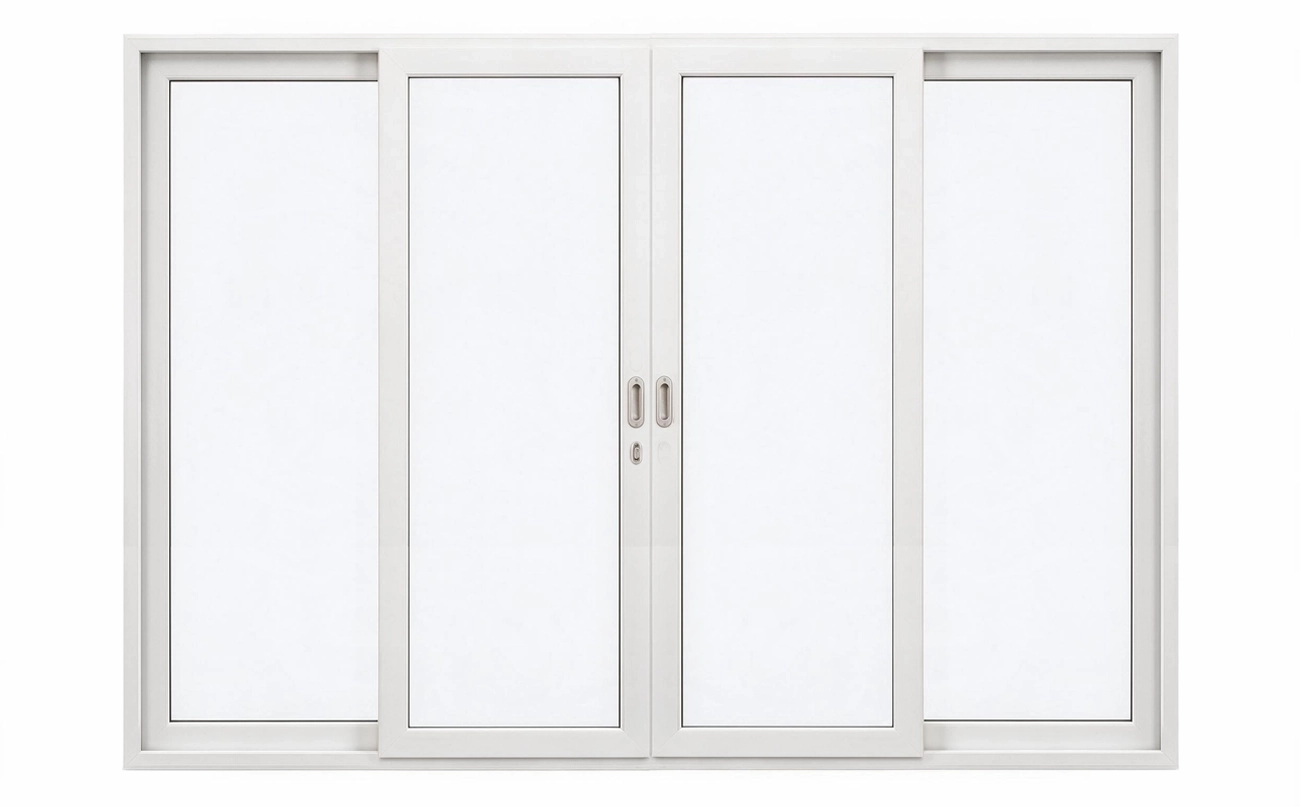 Four panel centre opening uPVC sliding patio door