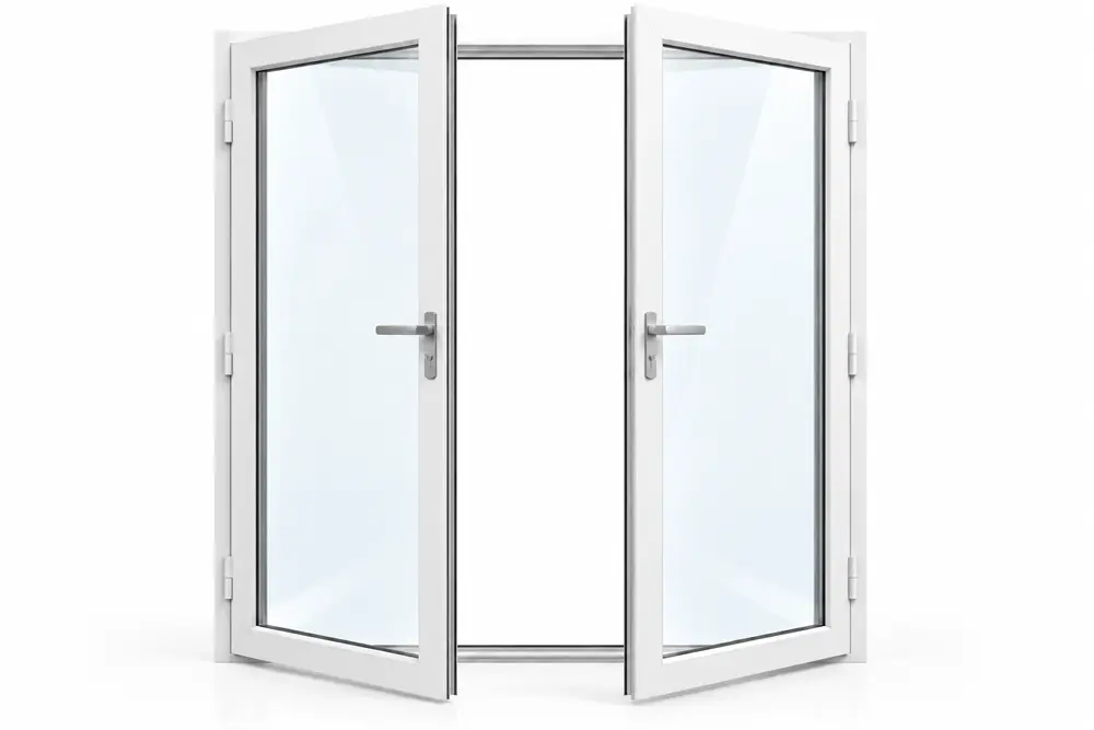 Double hinged uPVC doors available in the UltraLine range