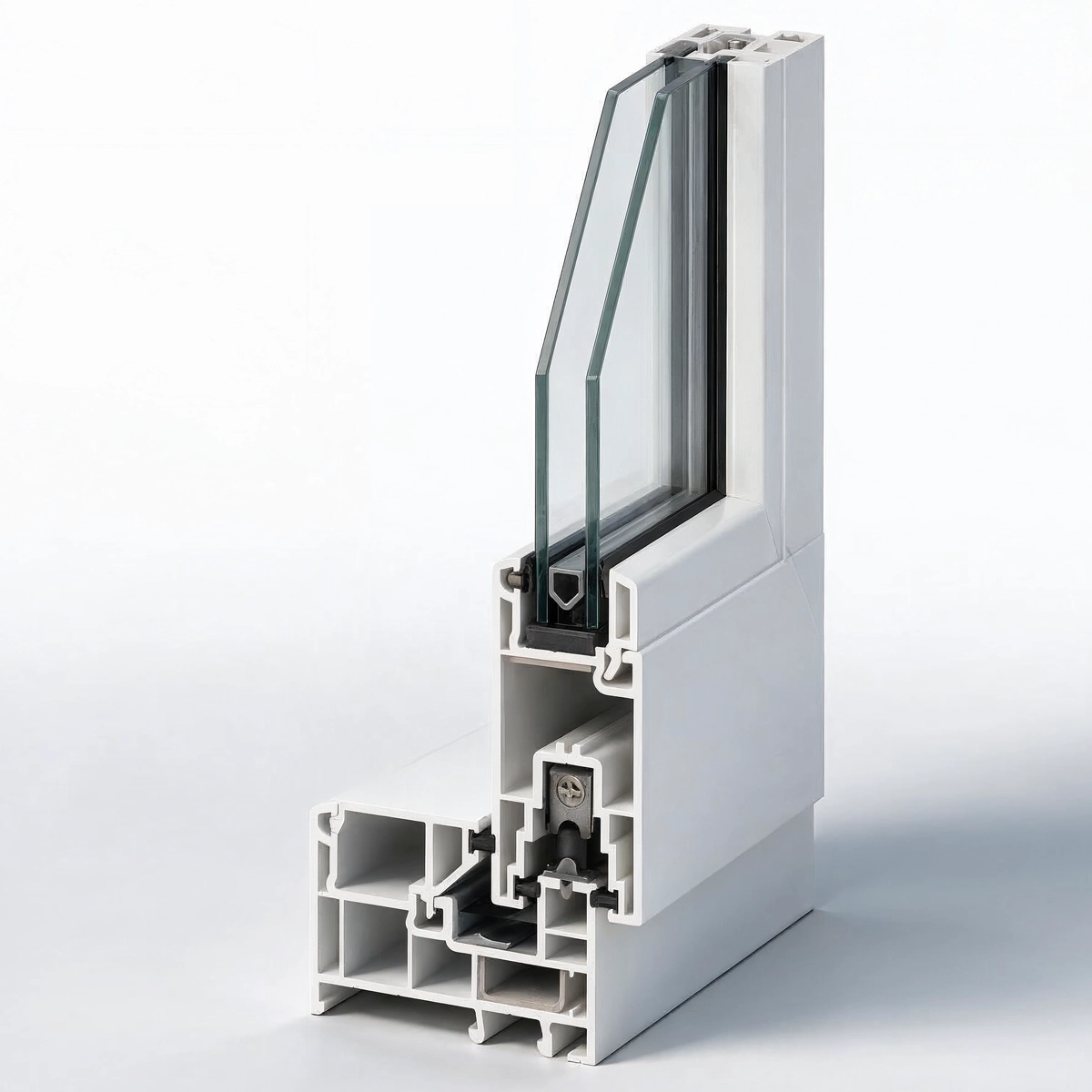 EcoLine uPVC sliding door system profile and track detail