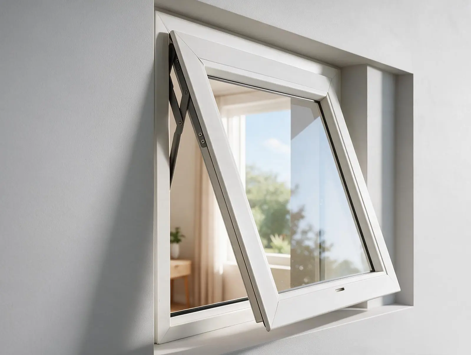 White top hung uPVC window manufactured in Johannesburg