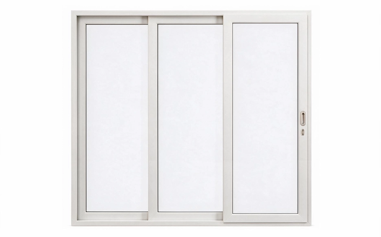 Three panel uPVC sliding patio door