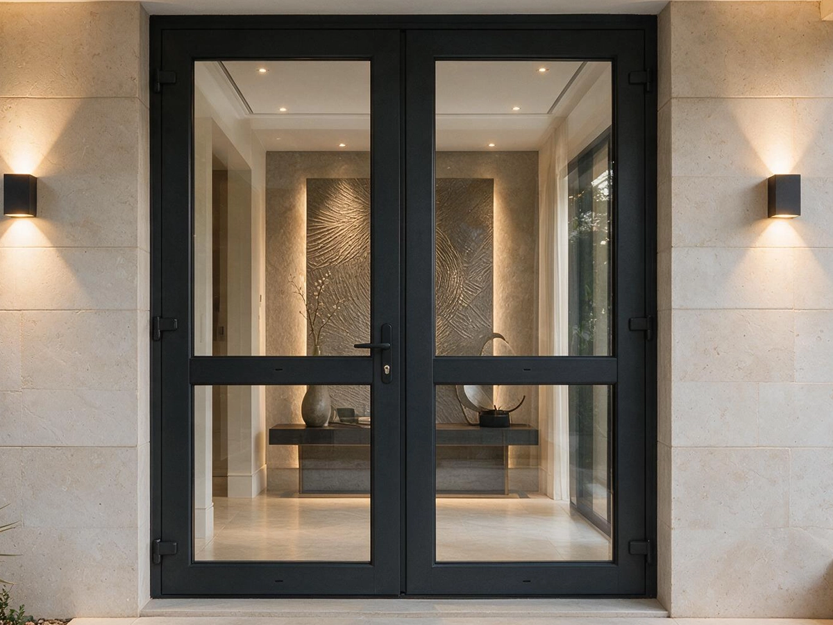 Double uPVC doors manufactured for South African homes