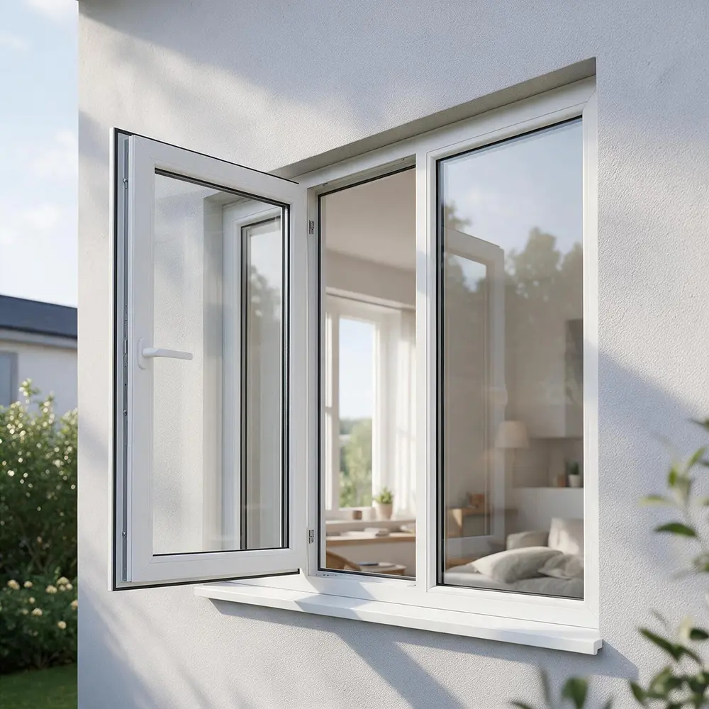 White side hung uPVC window manufactured in Johannesburg