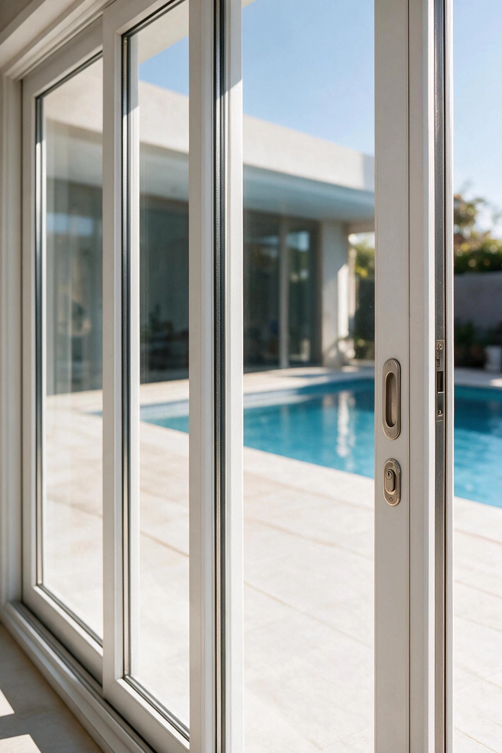 EcoLine uPVC sliding door frame and track detail