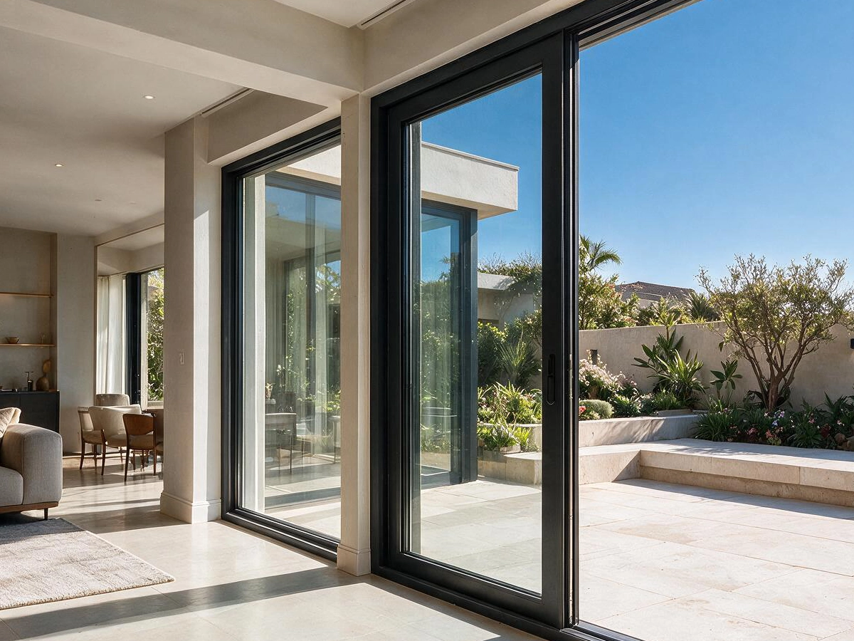 EcoLine uPVC sliding doors opening onto a South African patio