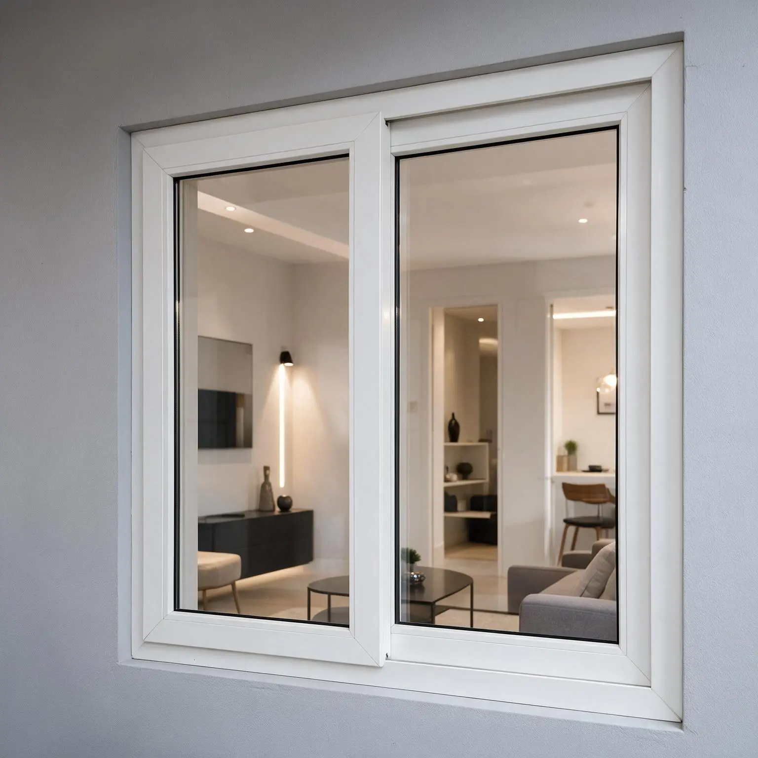 Exterior view of a sliding uPVC window frame manufactured in Johannesburg