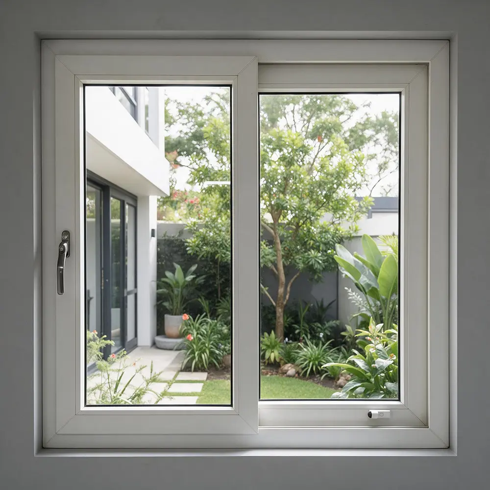 White sliding uPVC window manufactured in Johannesburg